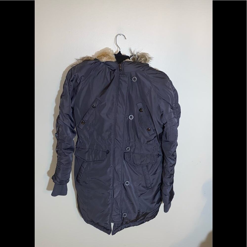 STEVE MADDEN WOMENS PARKA WITH FUR HOOD SIZE S/P